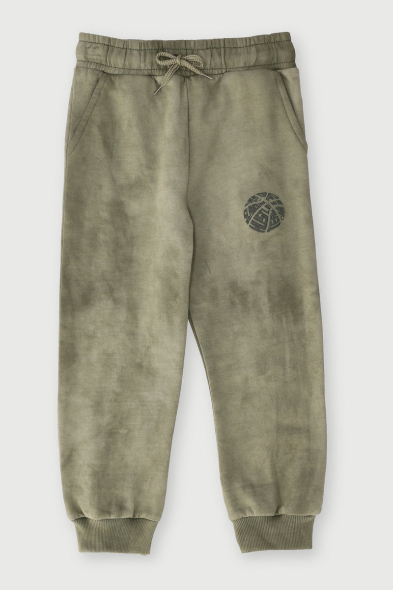 Pre-Boys Tie Dye Joggers  - Olive