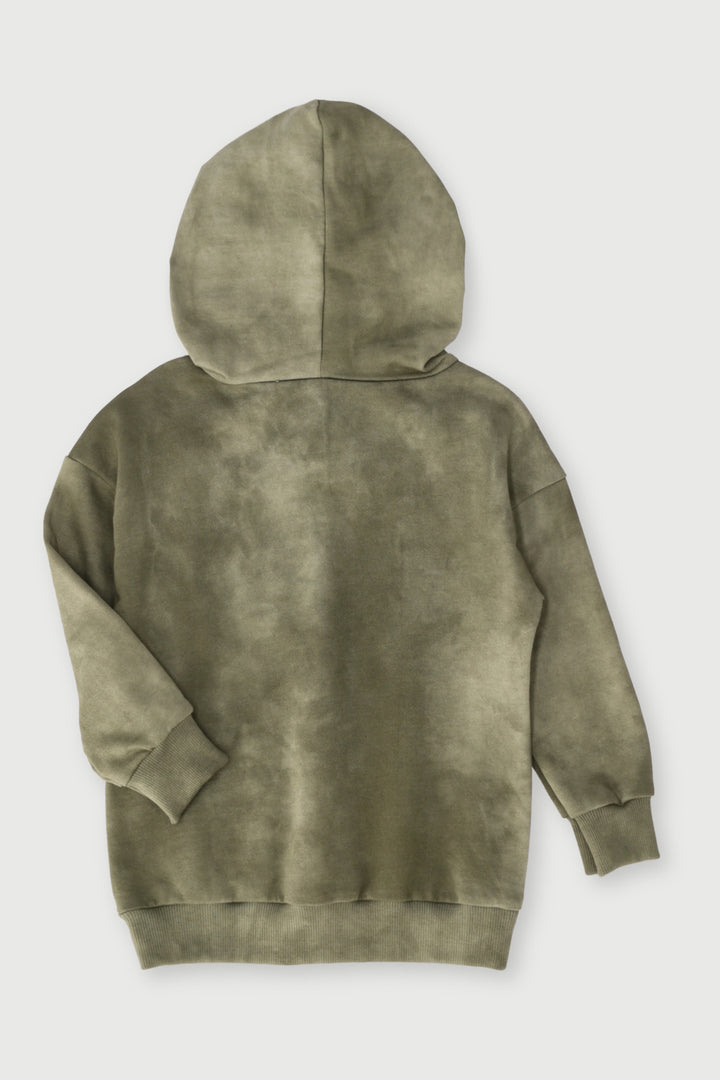 Pre-Boys Tie Dye Hoody  - Olive