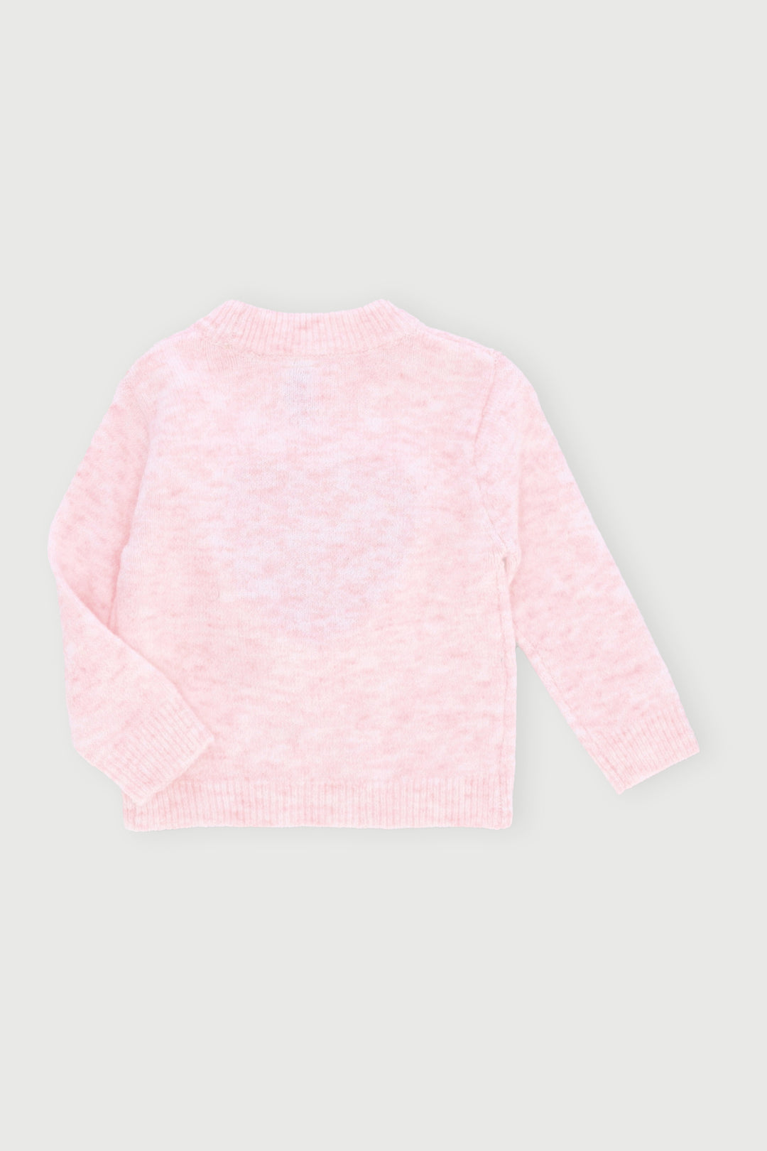 Baby Girls Heart Sparkles Knitwear Pullover - Dusty Pink
