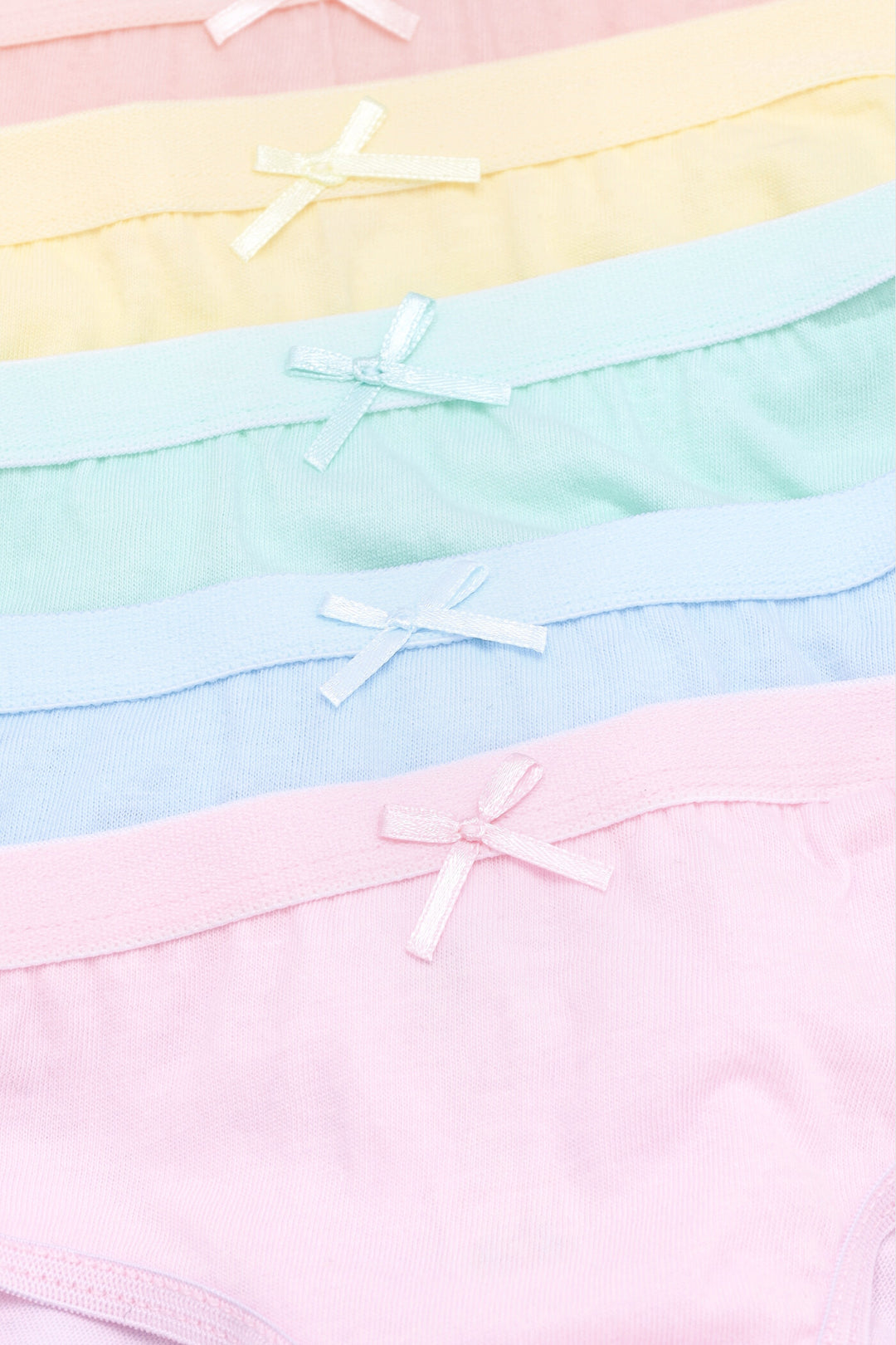 Pre-Girls 5 Pack Pastel Plain Panties - Multi