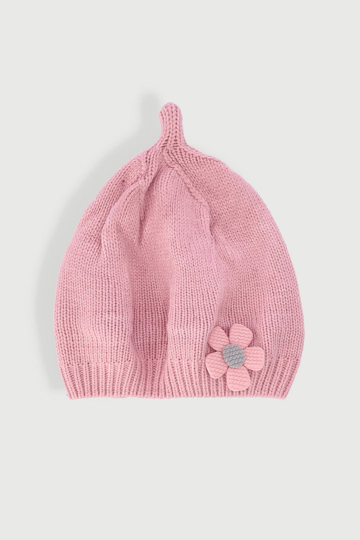 Pre-Girls 3D Flower Beret - Pink