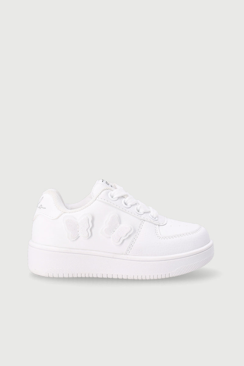 Keedo Girls Butterfly Sneaker - White