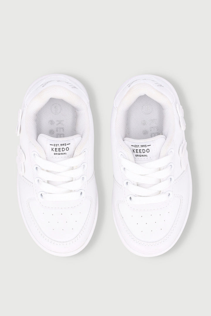 Keedo Girls Butterfly Sneaker - White
