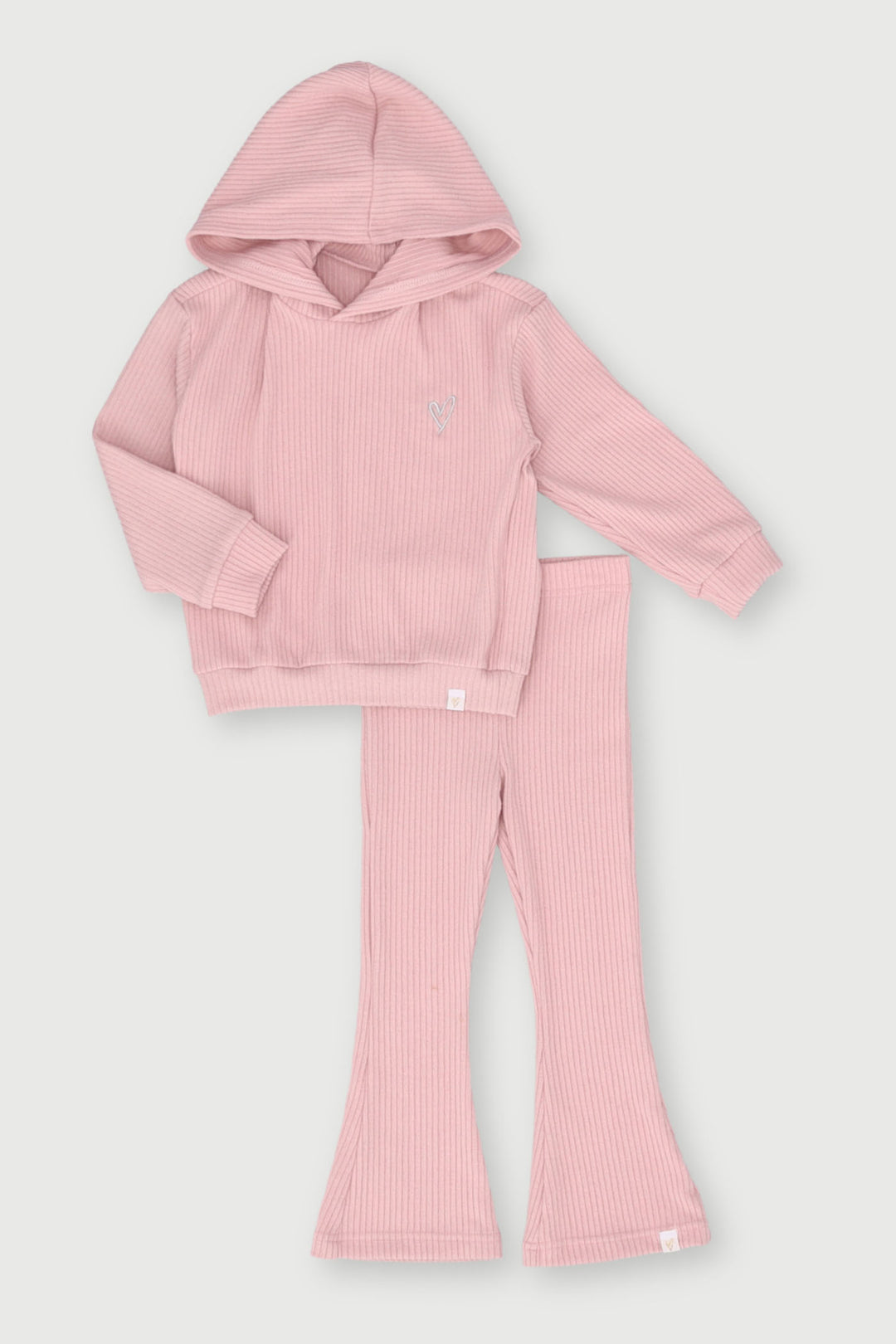 Pre-Girls Brushed Ribbed Set - Pink