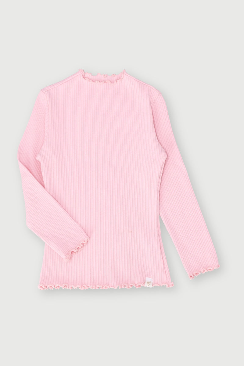 Pre-Girls Rib Turtleneck - Pink