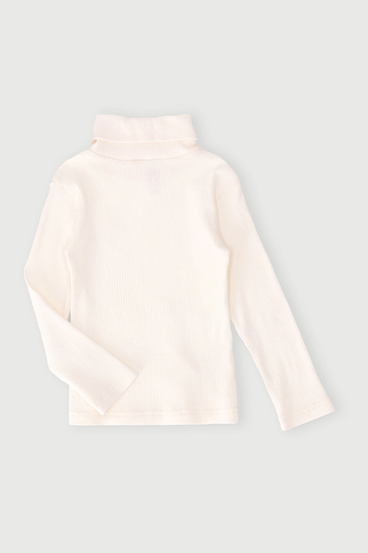 Pre-Girls Poloneck Rib  - Off White
