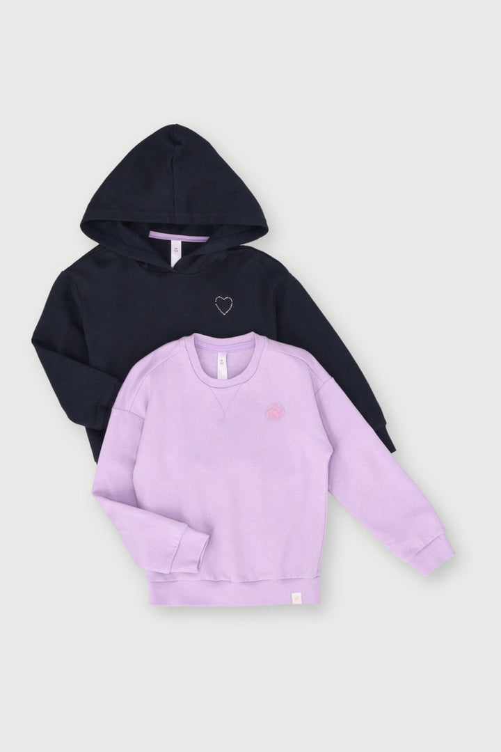 Pre-Girls 2 Pack Nail Head Heart Tracktop - Lilac