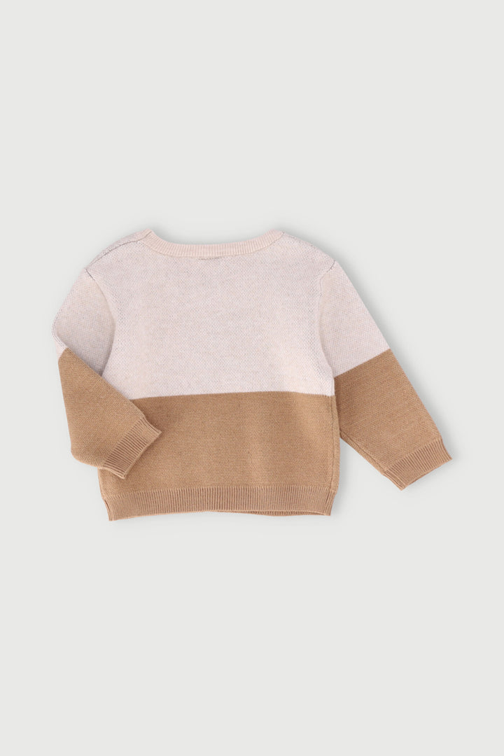 Baby Boys Dino Placement Pullover - Stone