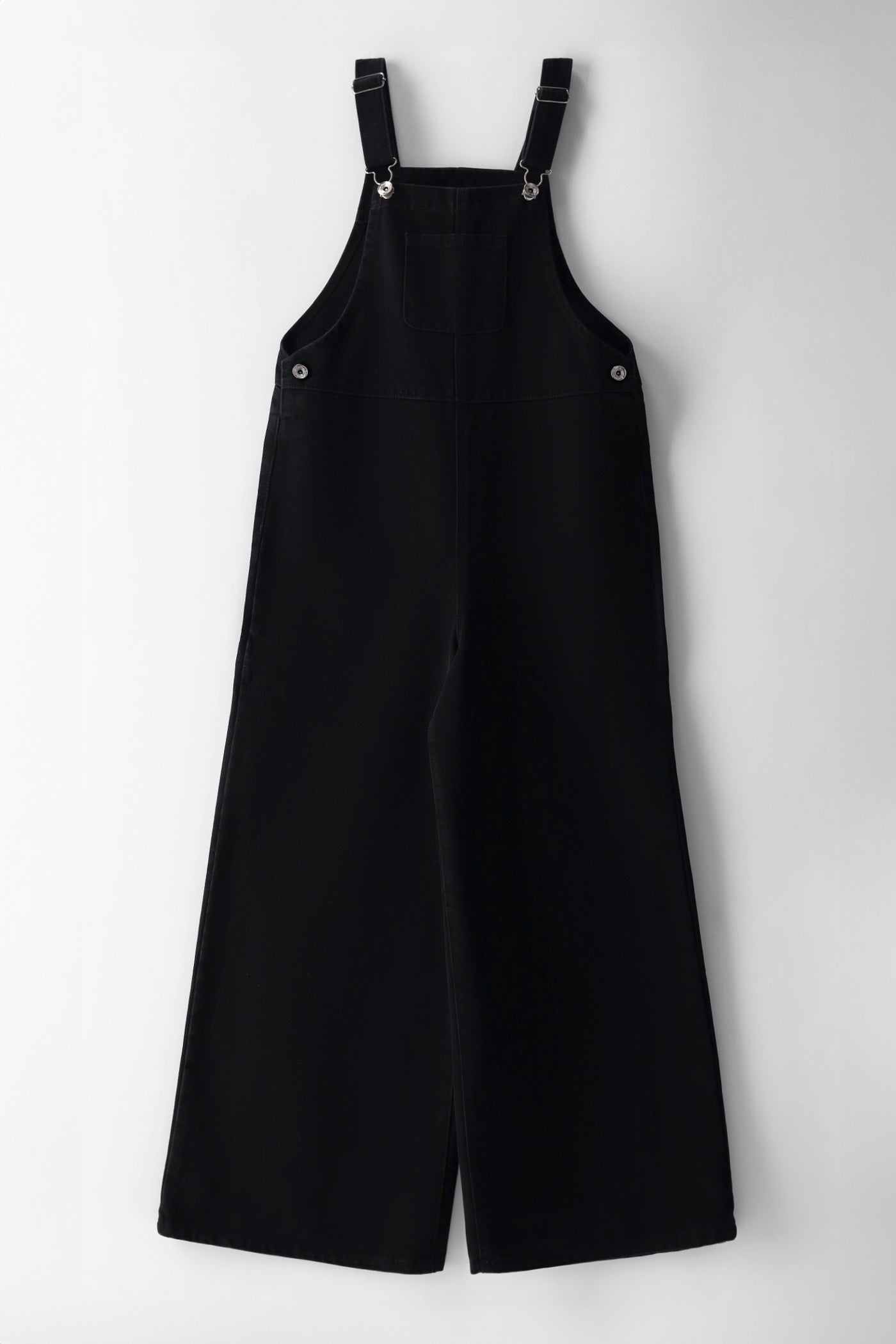 Girls Wide Leg Denim Dungaree - BlackGirls – Edgars