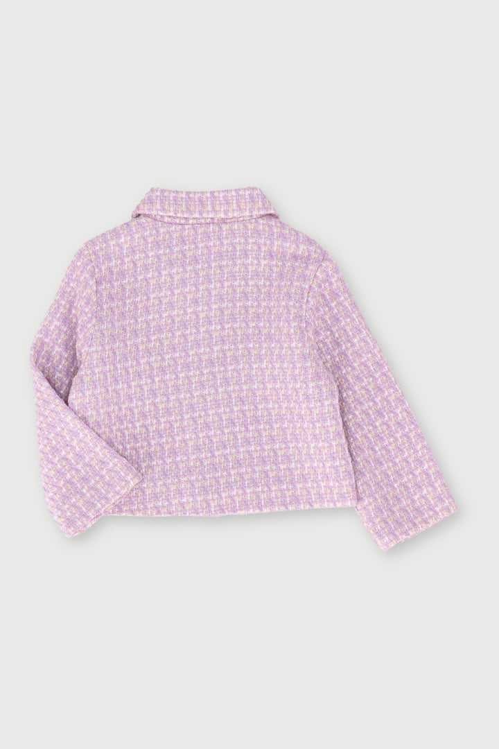 Pre-Girls Eid  Boucle Jacket  - Lilac