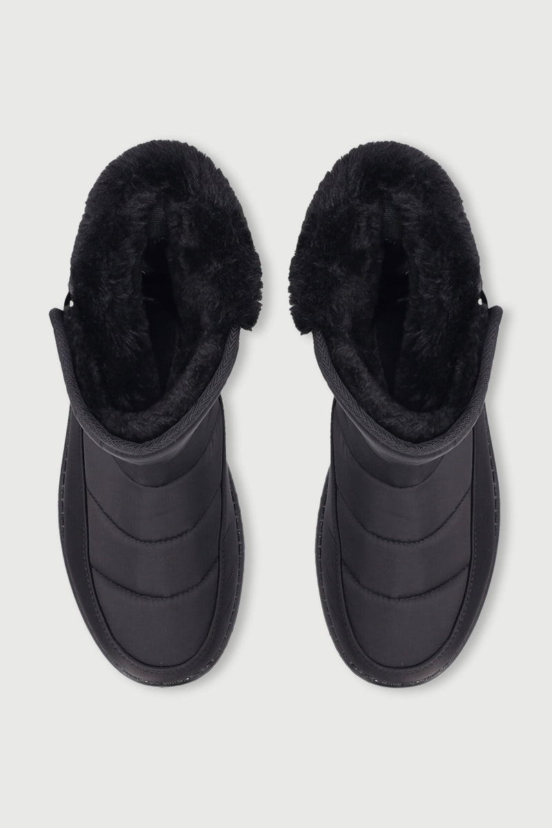 Faux Fur Snow Boot - Black