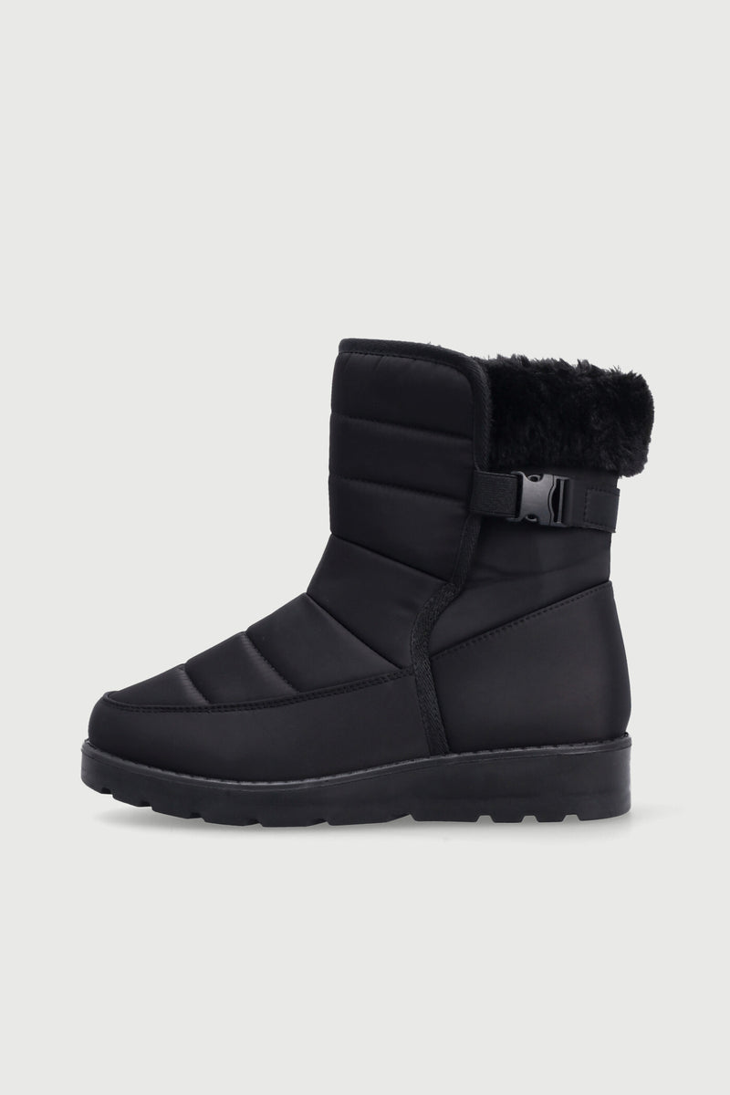 Faux Fur Snow Boot - Black