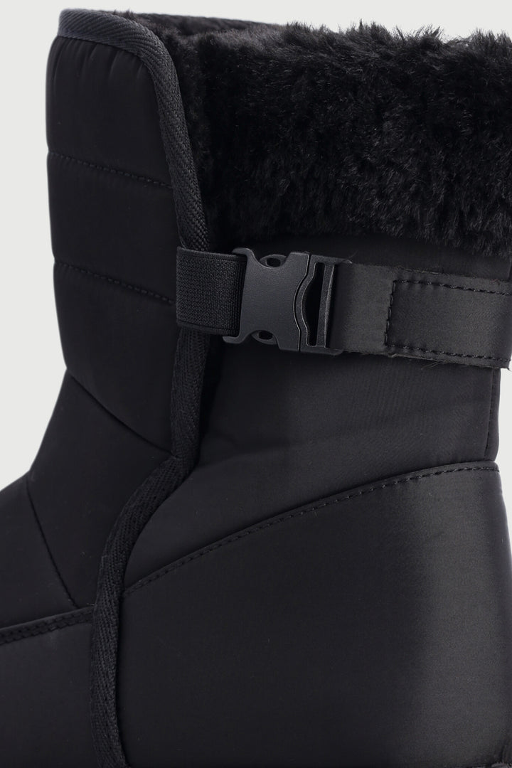 Faux Fur Snow Boot - Black