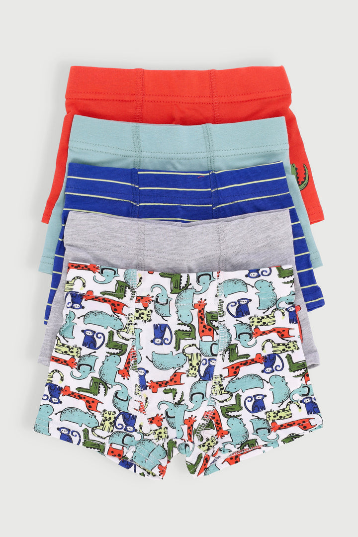 Pre-Boys 5 Pack Safari Boxers - Multi