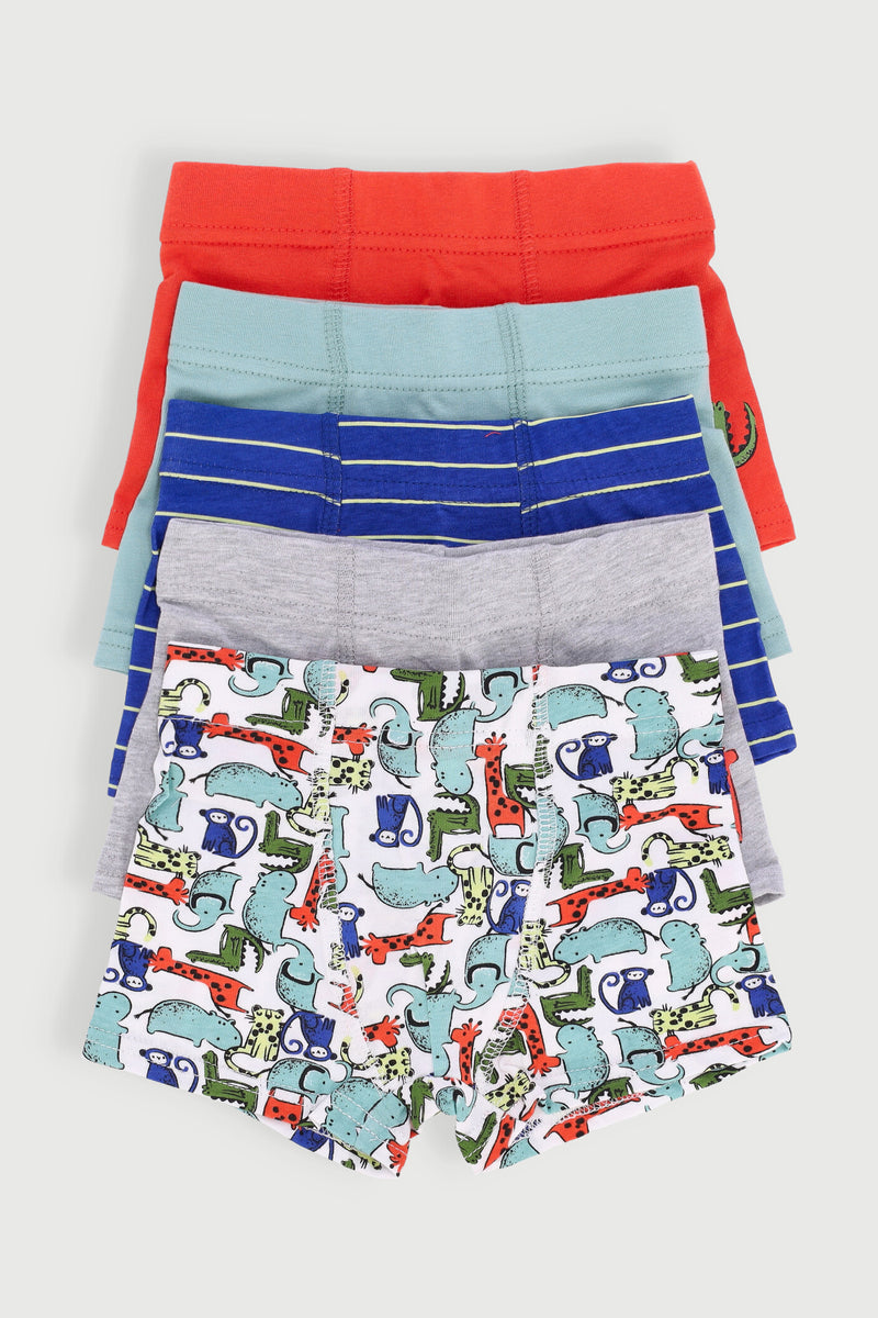 Pre-Boys 5 Pack Safari Boxers - Multi