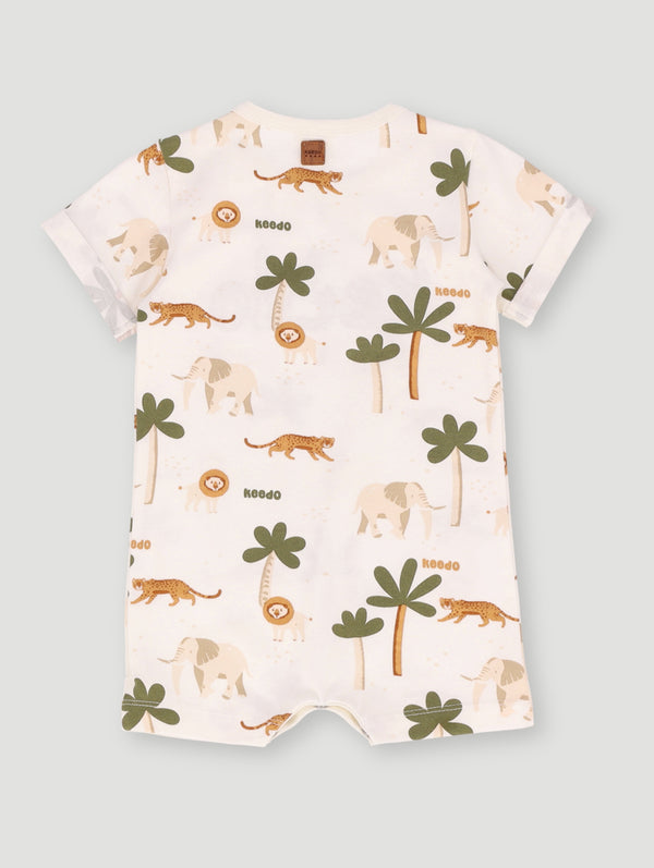 Keedo Baby Boys Safari Romper - Cream