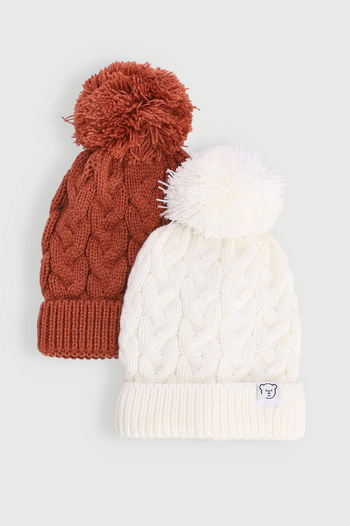 Baby Boys 2 Pack Knitted Beanie