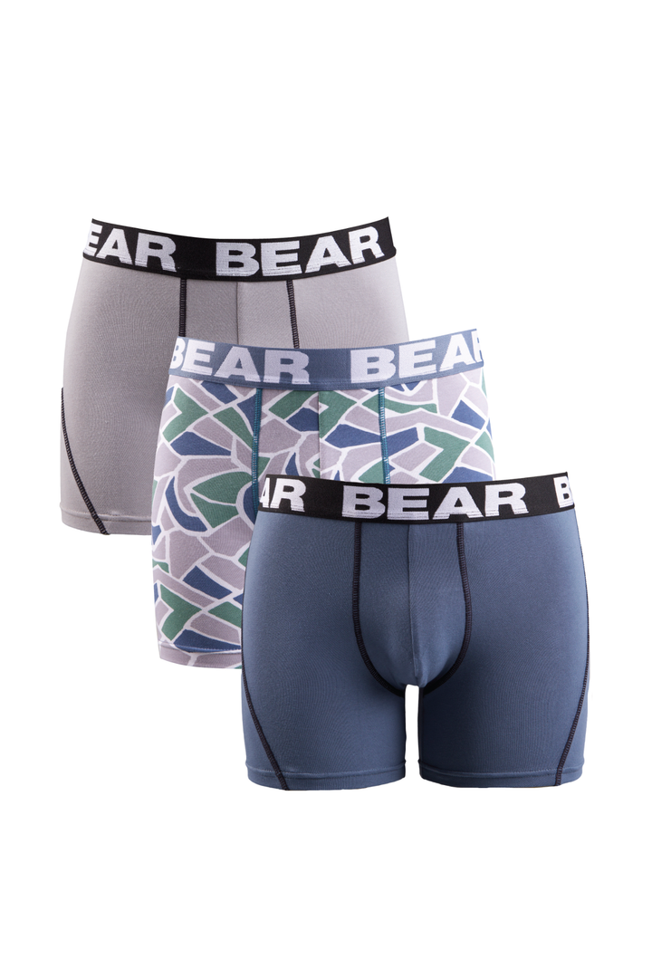 3 Pack Geo Fashion Bodyshorts - Indigo