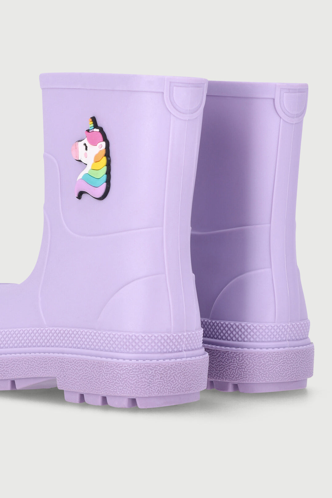 Pre-Girls Wellington Boots With Trim - Lilac