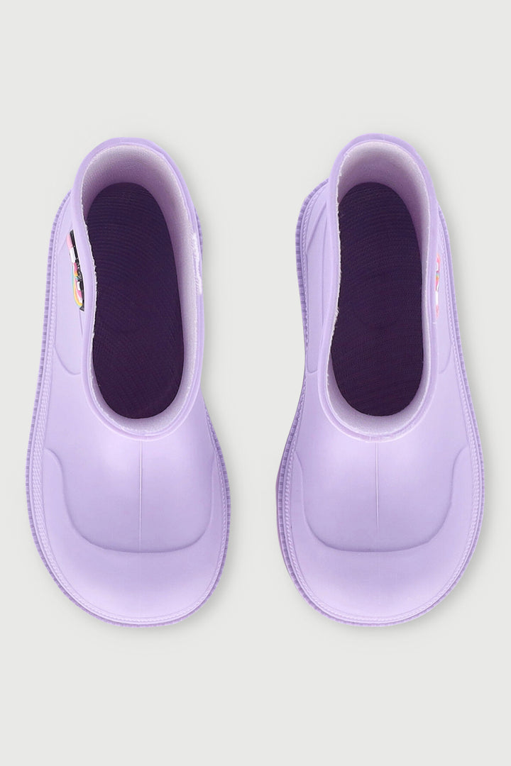 Pre-Girls Wellington Boots With Trim - Lilac