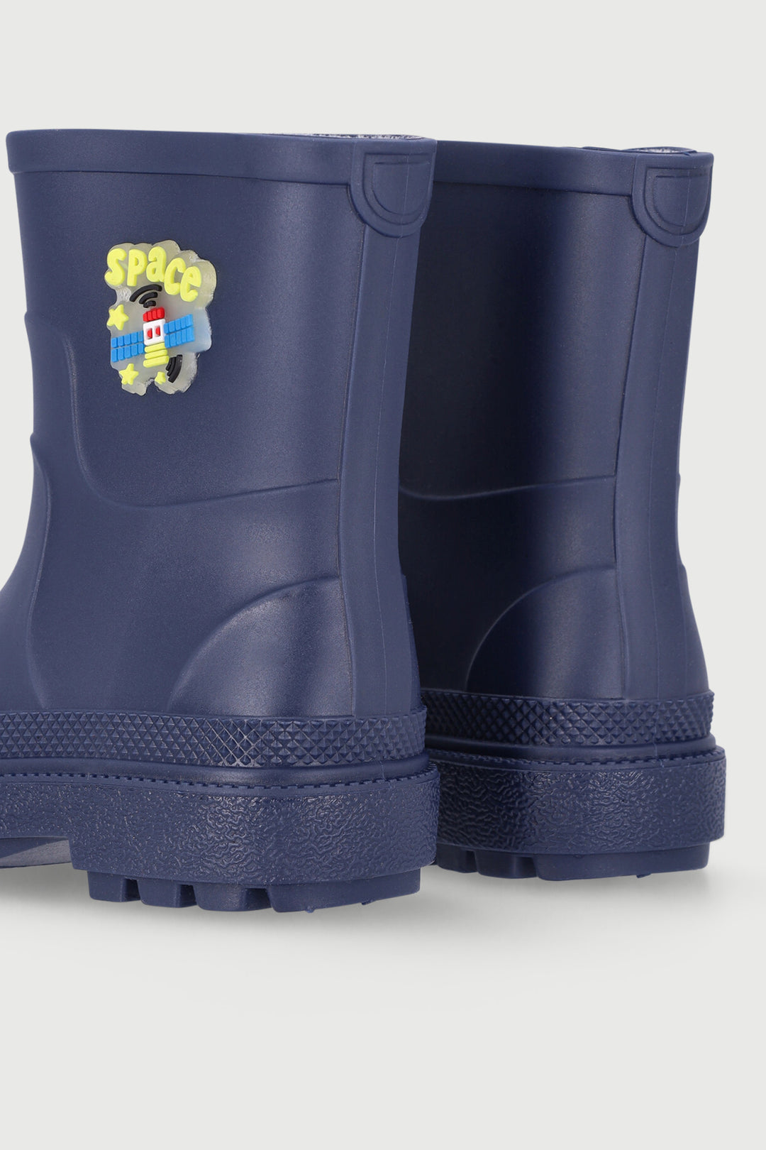 Pre-Boys Wellington Boots With Trim - Navy