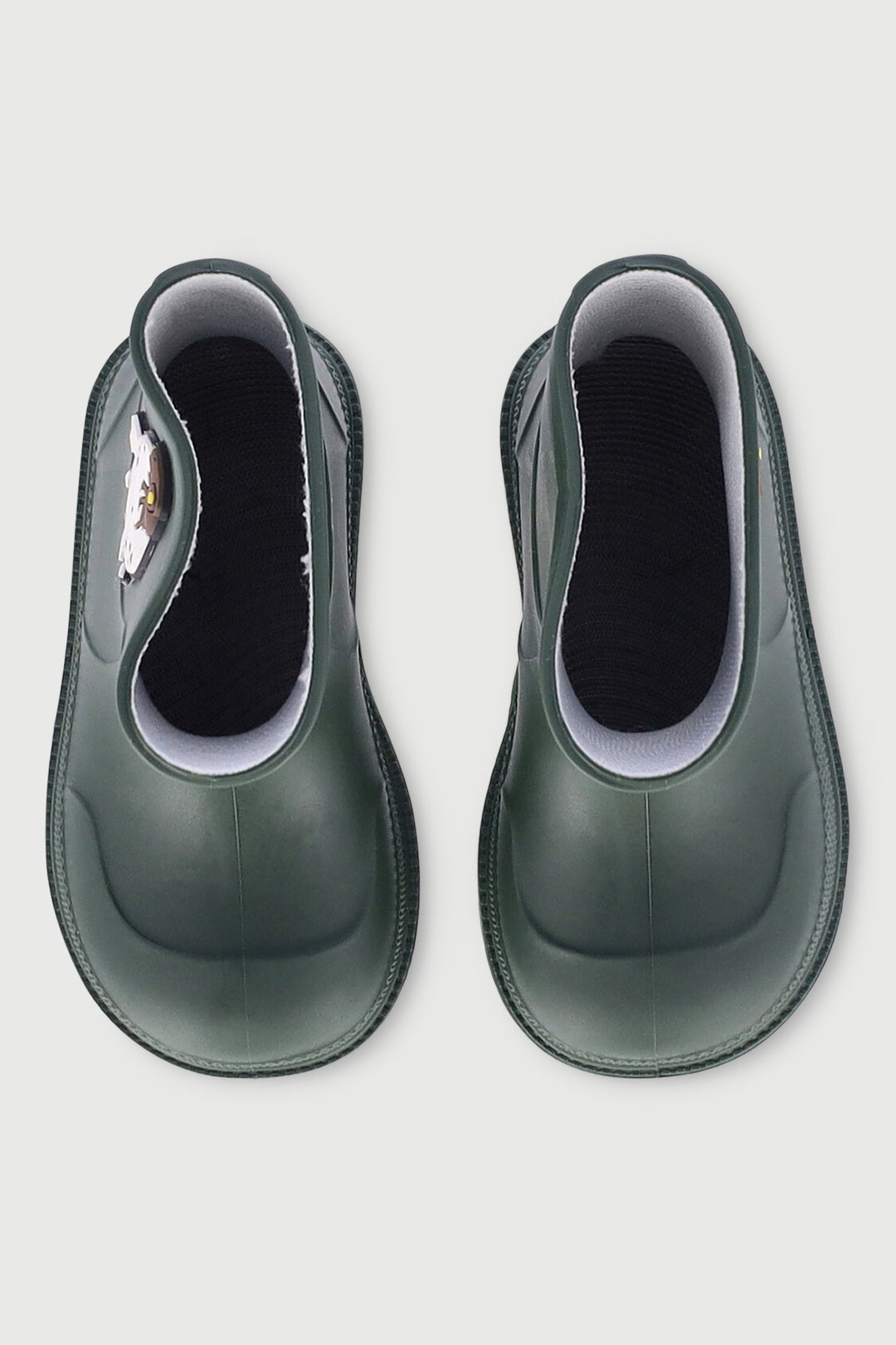 Pre-Boys Wellington Boots With Trim - Olive