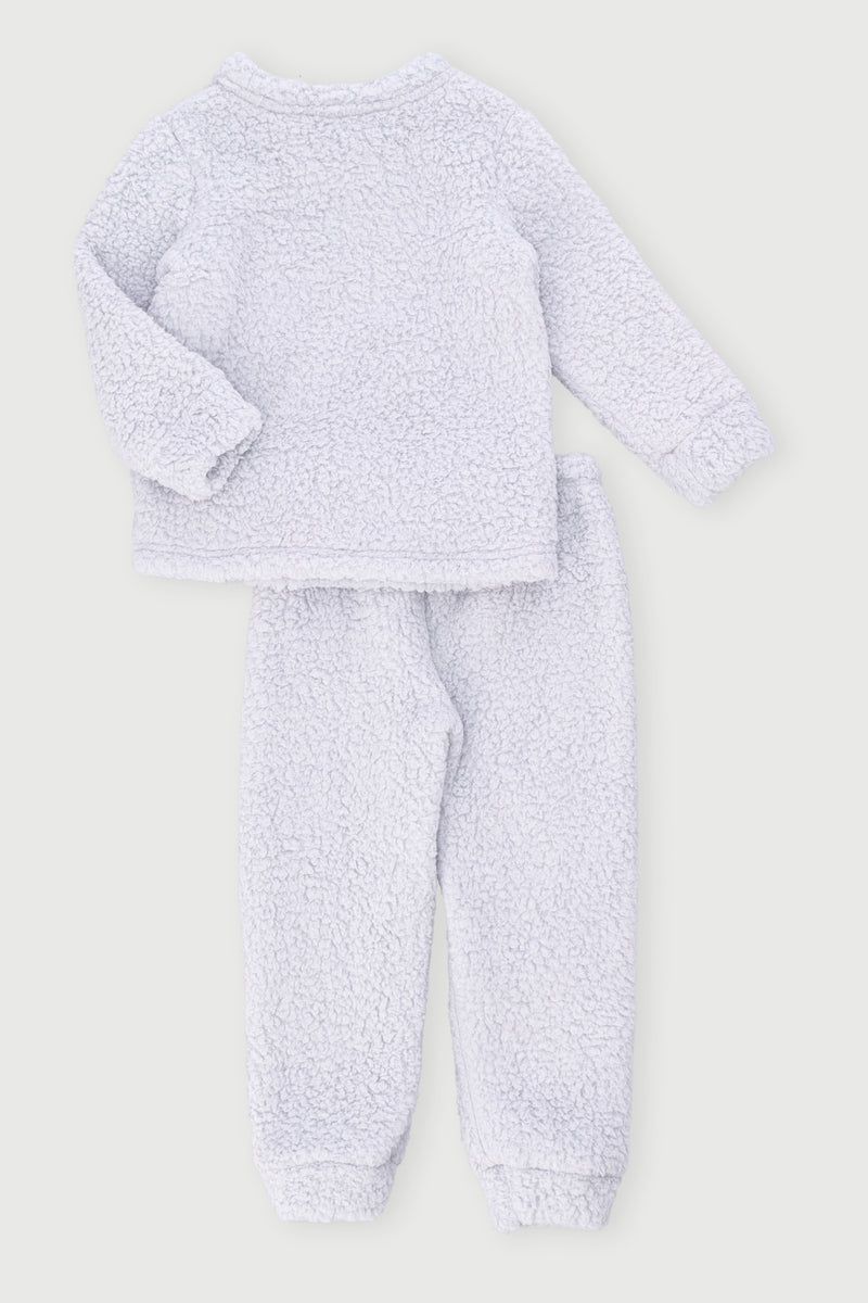Pre-Boys Still Cool In My Pyjamas Sherpa Sleep Set - Grey
