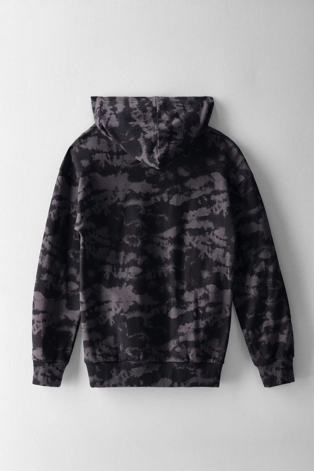 Boys Tie Dye Hoody - Black/Charcoal