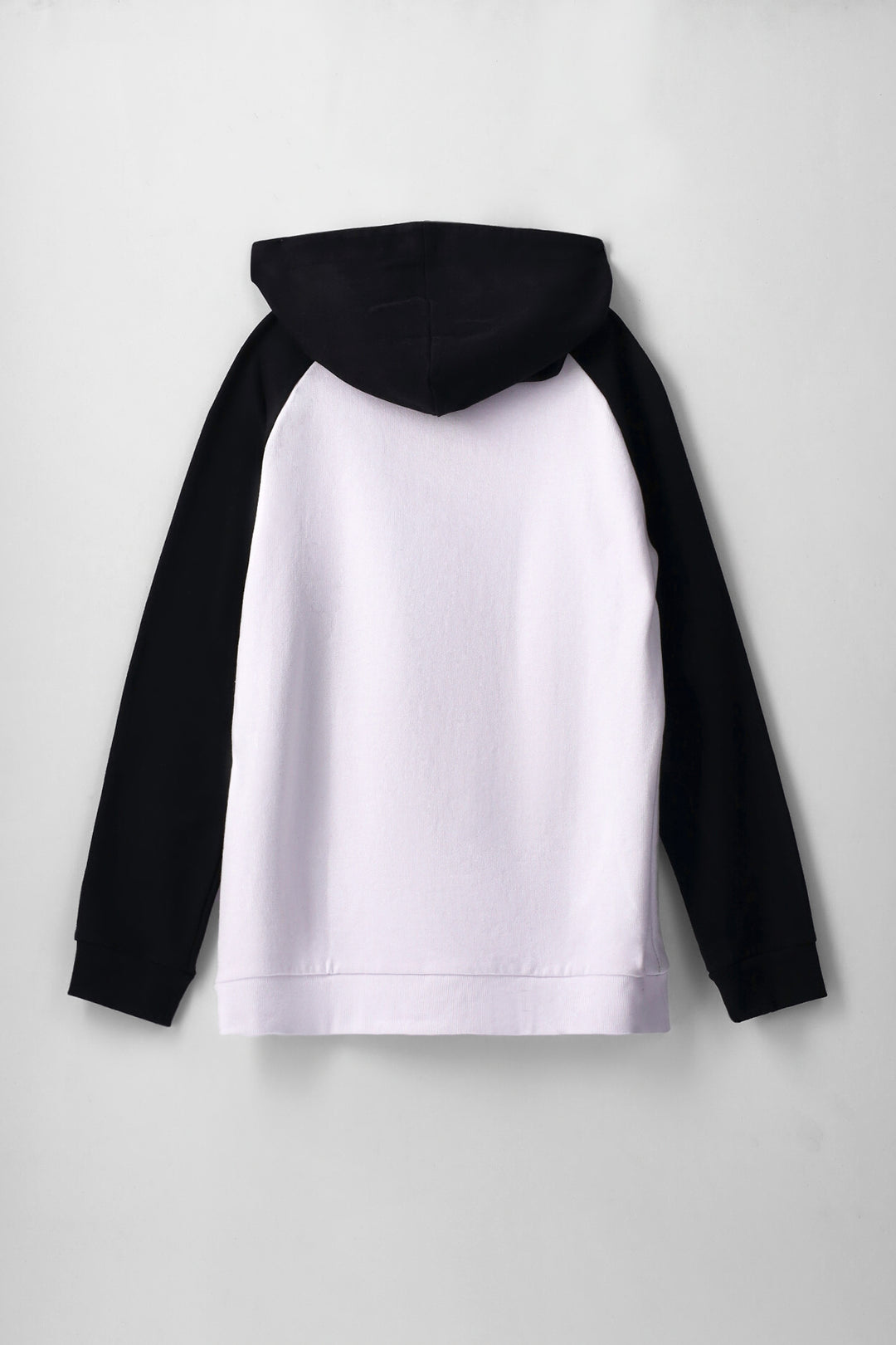 Boys Quarter Zip Pocket Hoody - Black/White