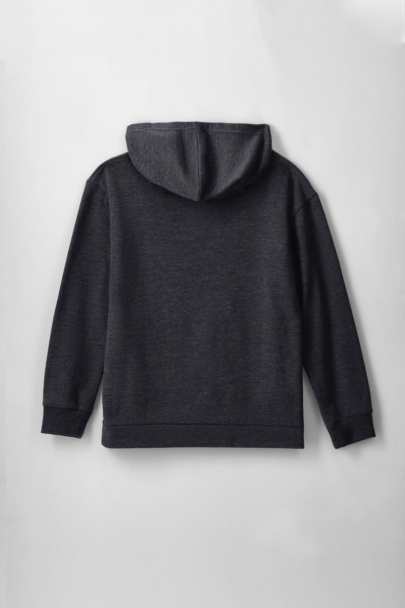 Boys Fleece Hoody - Charcoal Melange