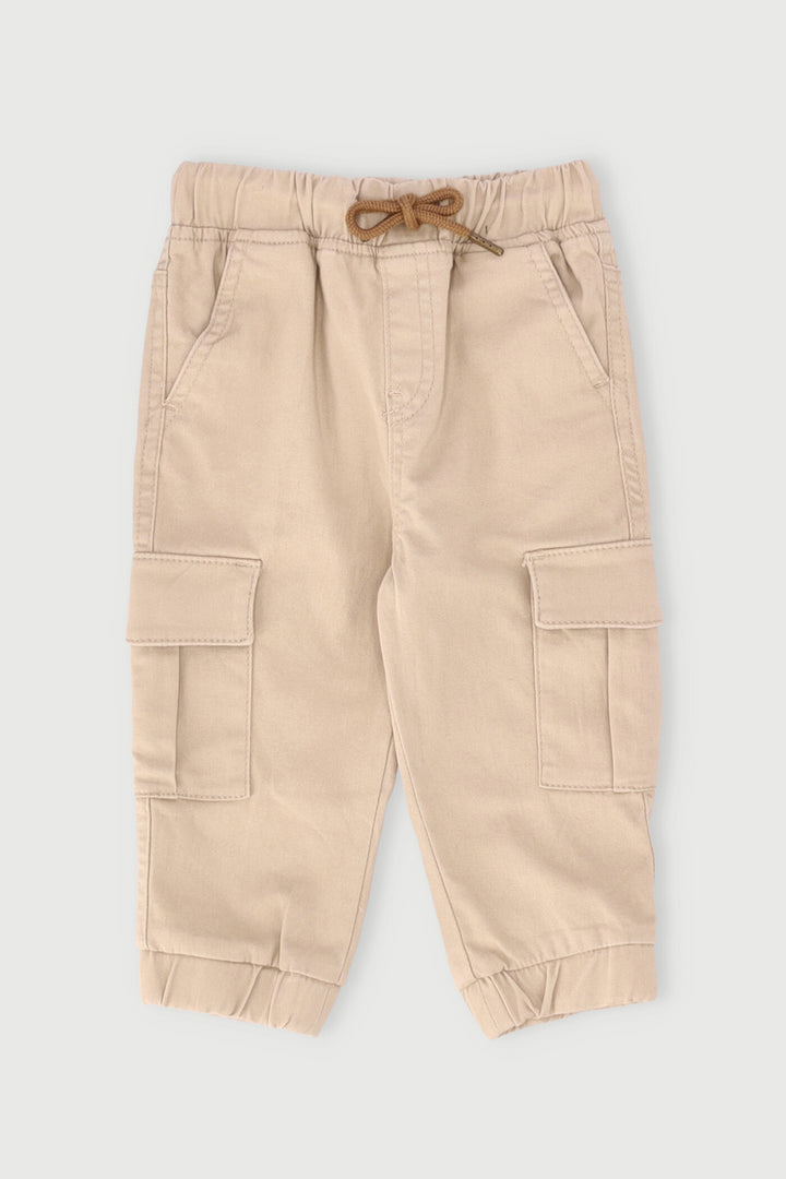 Baby Boys Twill Cargo Pants - Tan
