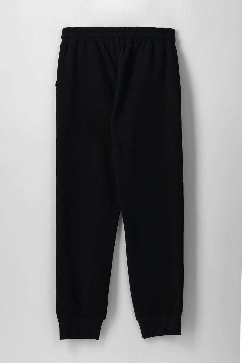 Boys Soccer Print Fleece Jogger - Black