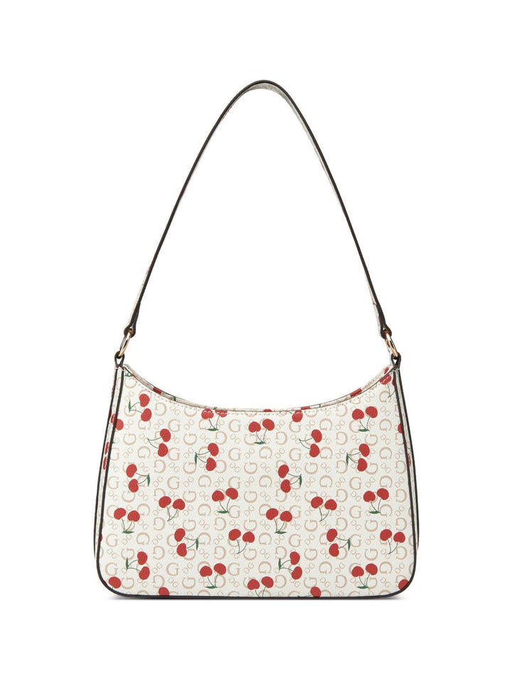 Tana Top Zip Shoulder Bag - White
