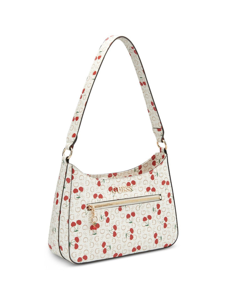 Tana Top Zip Shoulder Bag - White