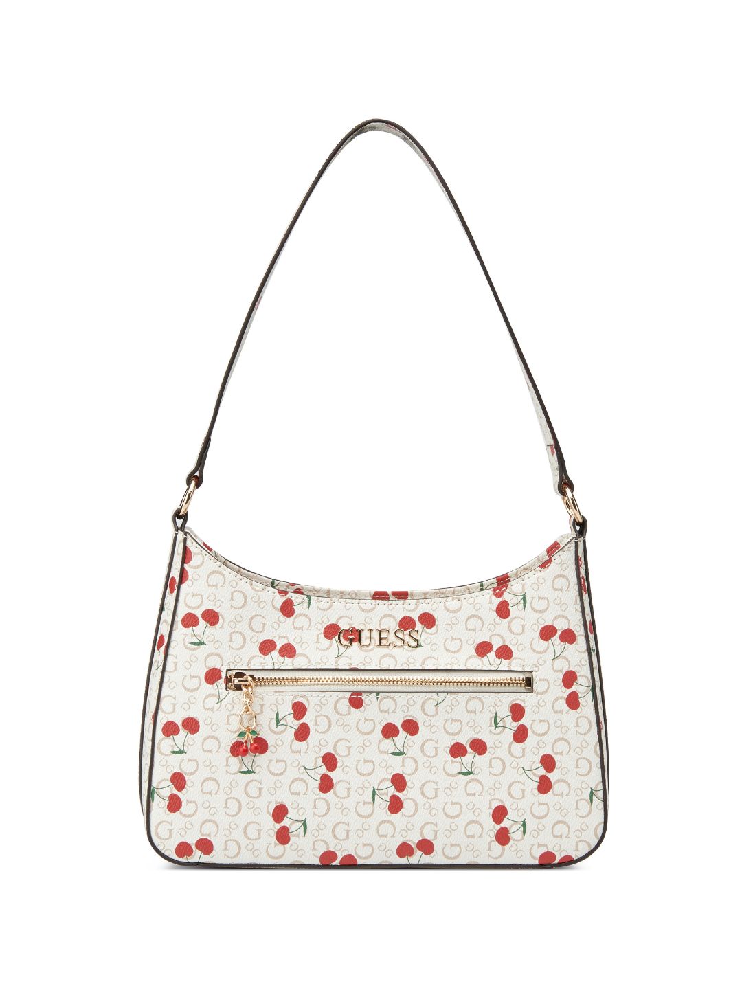 Tana Top Zip Shoulder Bag - White