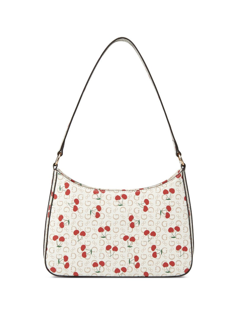 Tana Top Zip Shoulder Bag - White