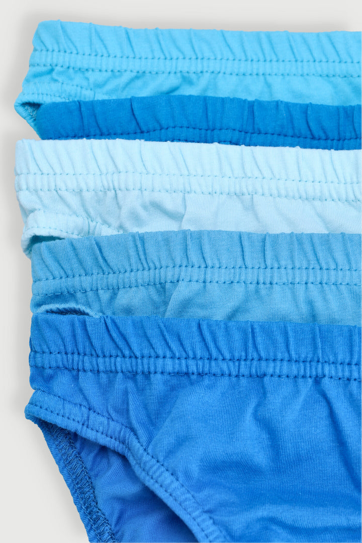 Pre-Boys 5 Pack Plain Briefs - Blue