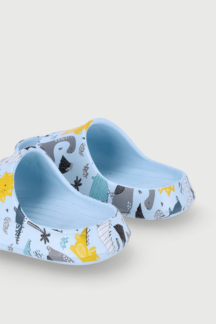 Pre-Boys Dino Print Slide - Blue