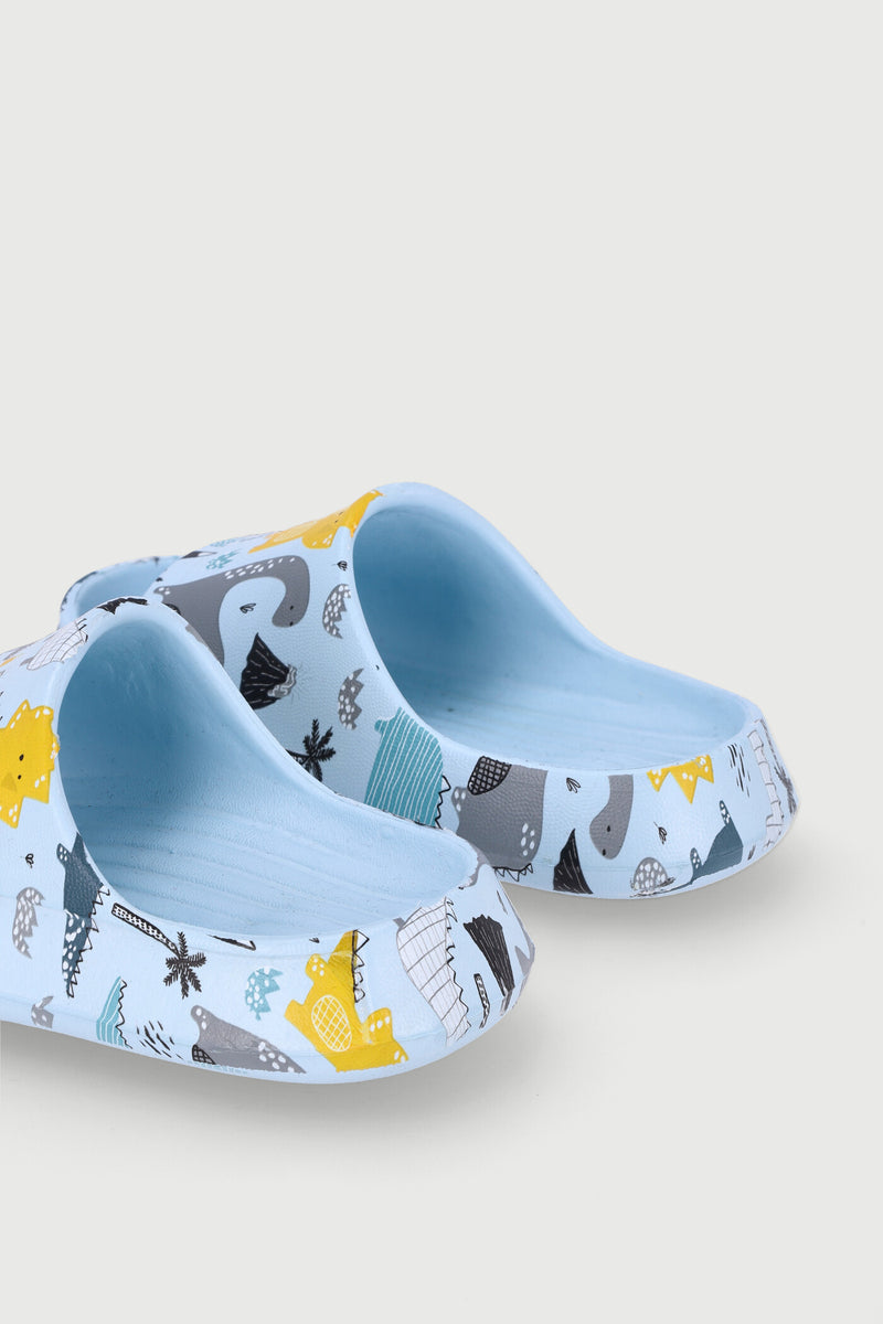 Pre-Boys Dino Print Slide - Blue