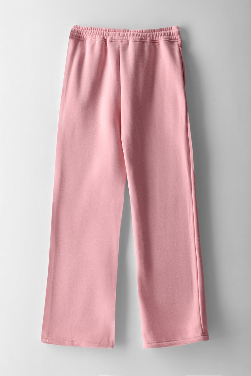 Girls Wide Leg Sweatpants - Pink