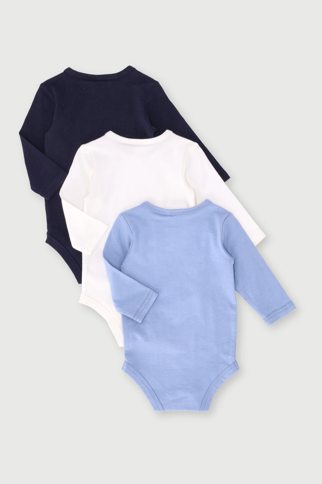 Baby Boys 3 Pack Fashion Vest - Cream/Navy