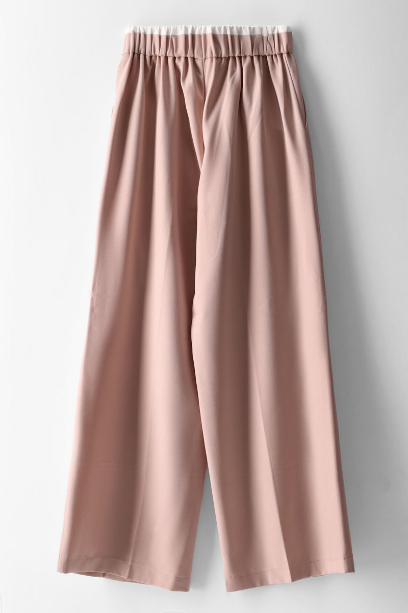 Girls Double Waistband Pleat Trouser - Dusty Pink