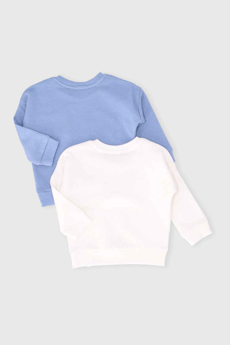Baby Boys 2 Pack Utulity Sweat Top - Cream