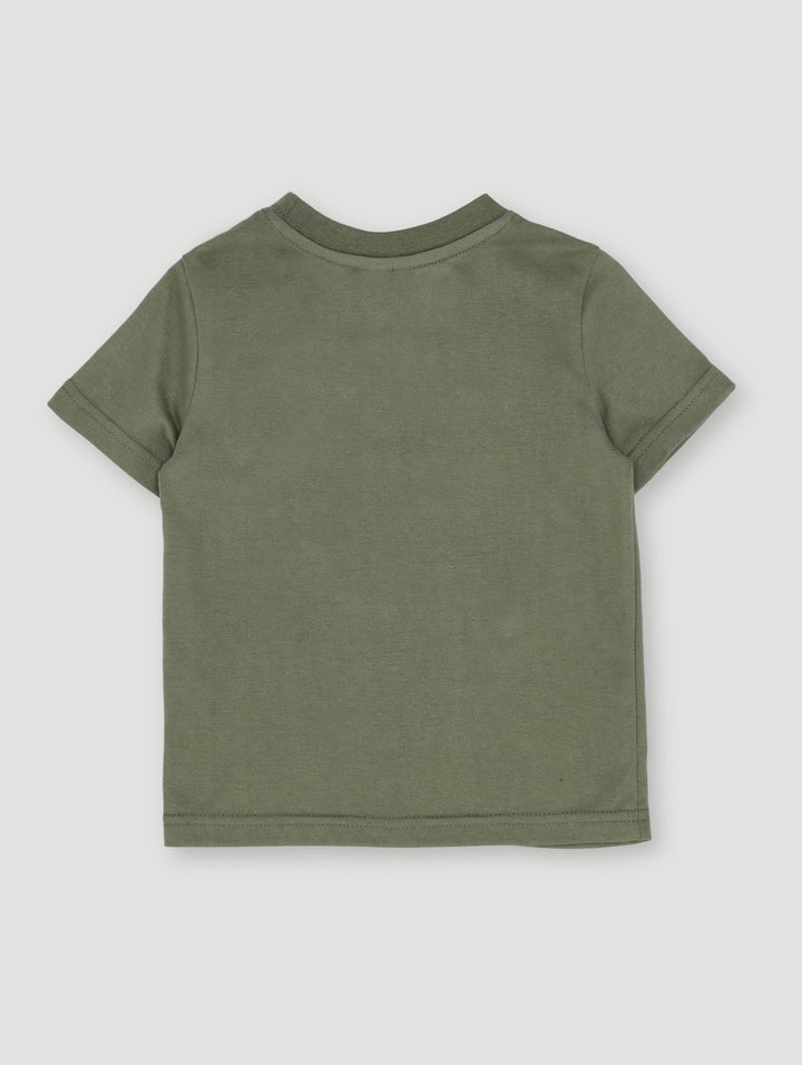 Pre-Boys Plain Polycotton Tee - Olive