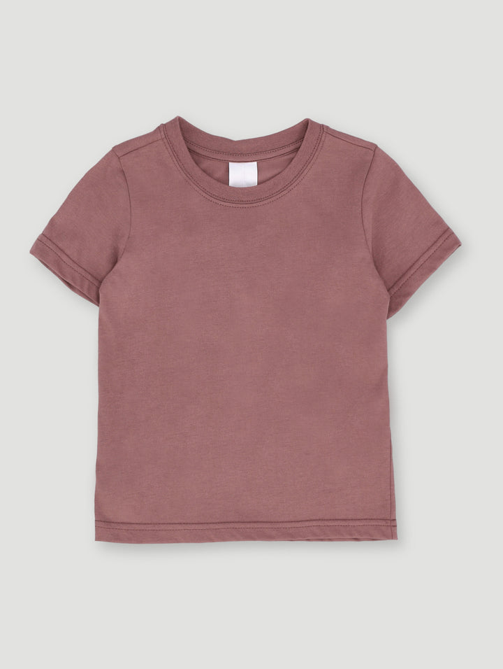 Pre-Boys Plain Cotton Tee - Taupe