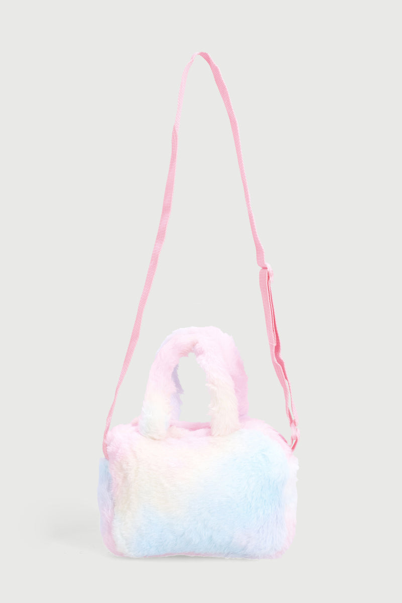 Pre-Girls Fur Trim Unicorn Sling Bag - Multi