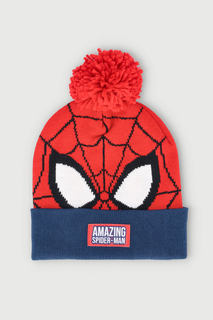 Pre-Boys Amazing Spiderman Beanie - Red