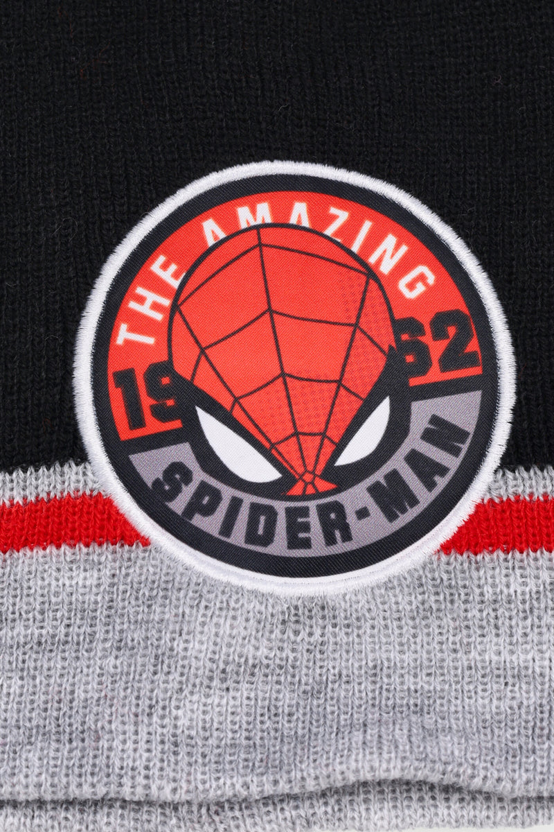 Pre-Boys The Amazing Spiderman Beanie And Glove Set - Black