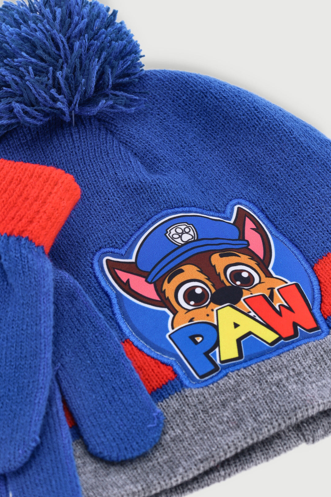 Chase Paw Patrol Beanie & Glove Set - Blue