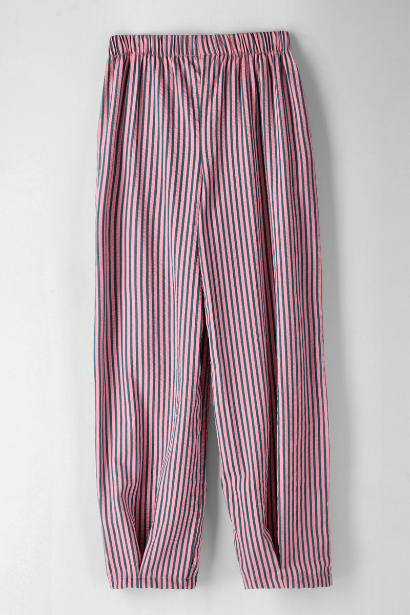 Girls Stripe Barrel Leg Pull On Pant - Pink